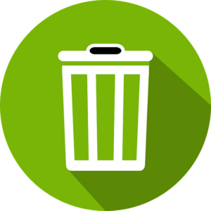 green garbage icon